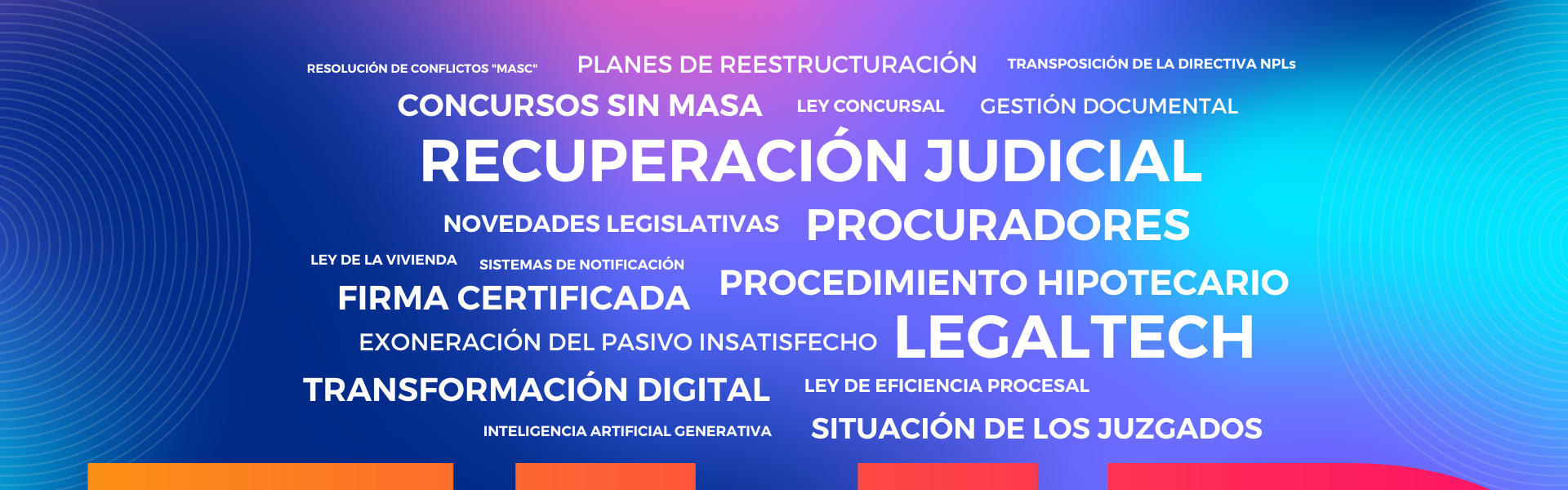 Nube de tags temas Recuperación Judicial 2026